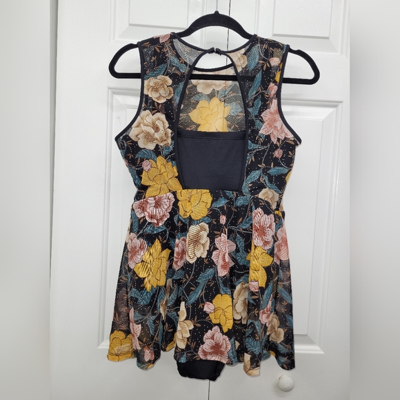 TORRID Underwire Short Mesh Overlay Swim Dress with Brief | Floral Print 00-M/L - Picture 4 of 11